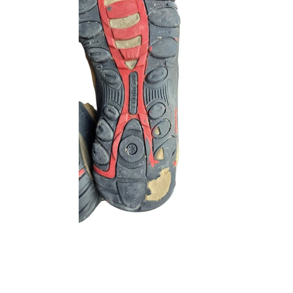 Merrell Kangaroo/Ochre Hiking Trail Shoes Men's US 8.5 Brown Red Suede Vibram